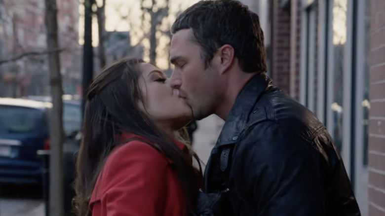 Renee and Severide kissing 