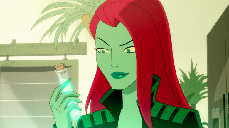 Poison Ivy looking at a chemical