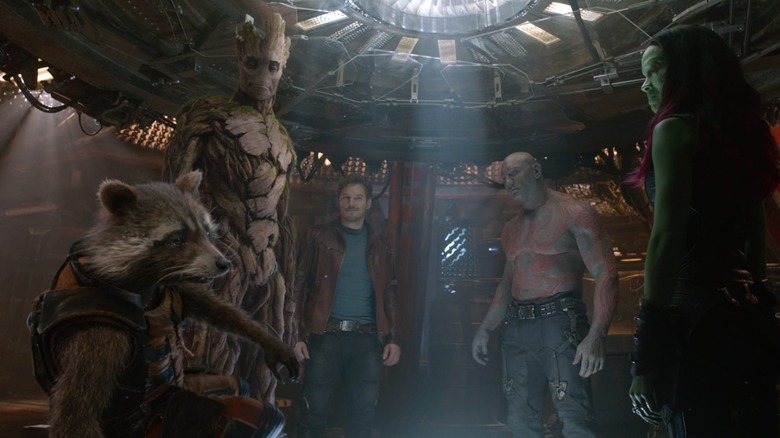 A meeting between the various members of the Guardians of the Galaxy