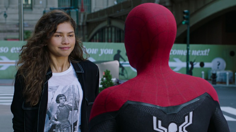 Zendaya and Tom Holland going for a swing