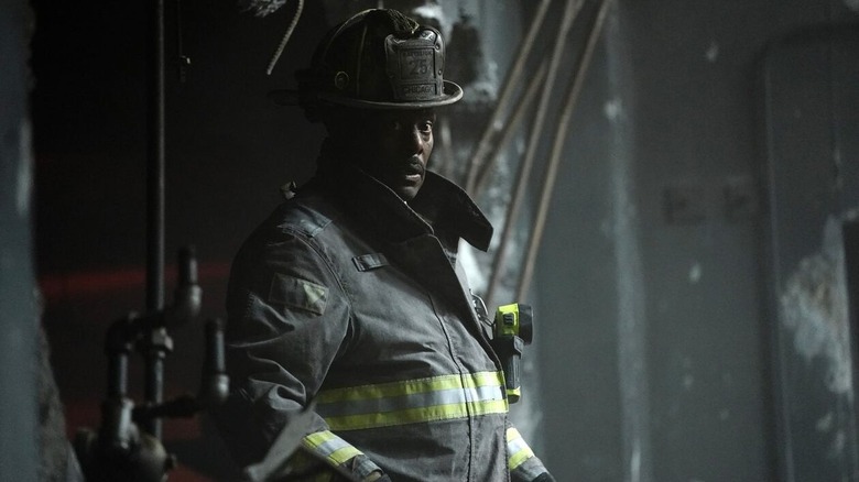 Boden in his firefighter gear