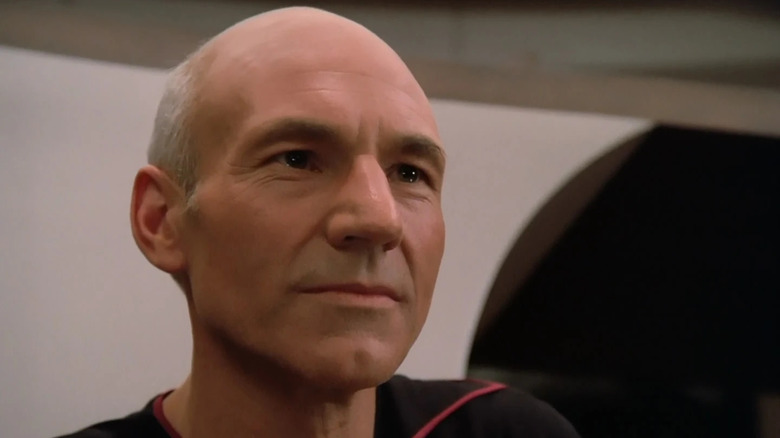 Picard looks at the viewscreen