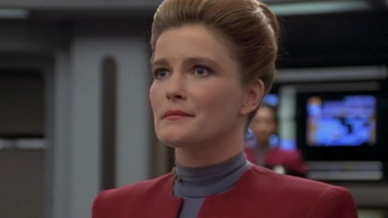 Janeway looks at the viewscreen