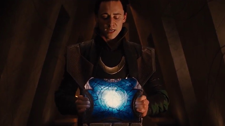 Loki holds the casket of ancient winters