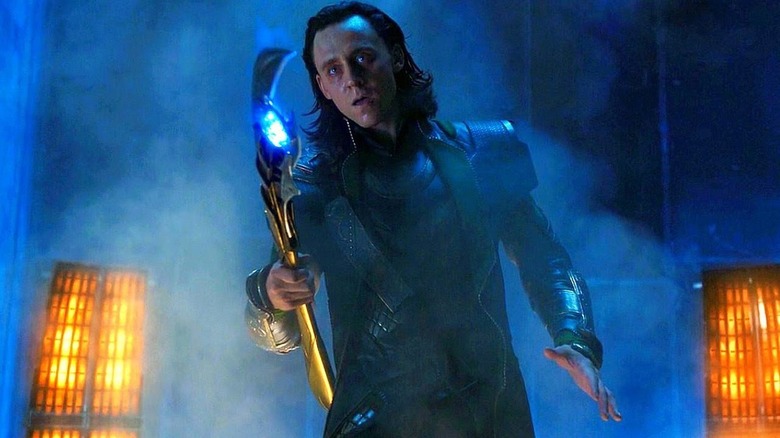 Loki holds scepter