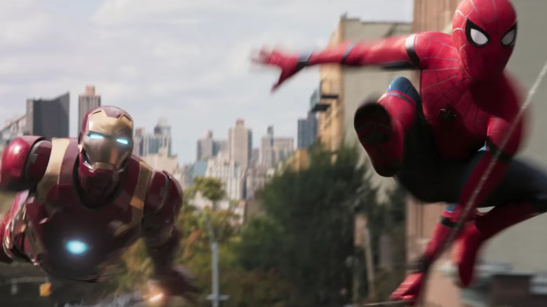 Iron Man and Spider-Man swing into action