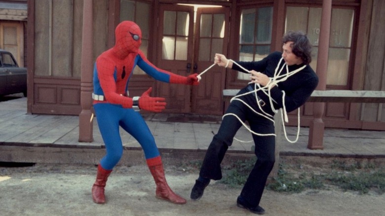 Spider-Man ties up goon