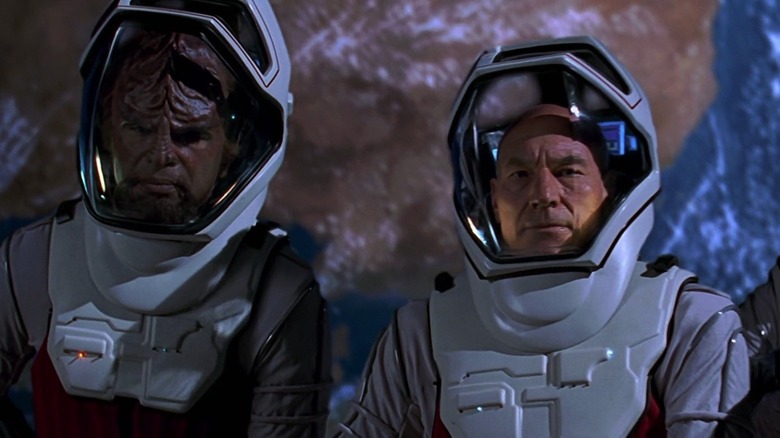 Worf and Picard in space