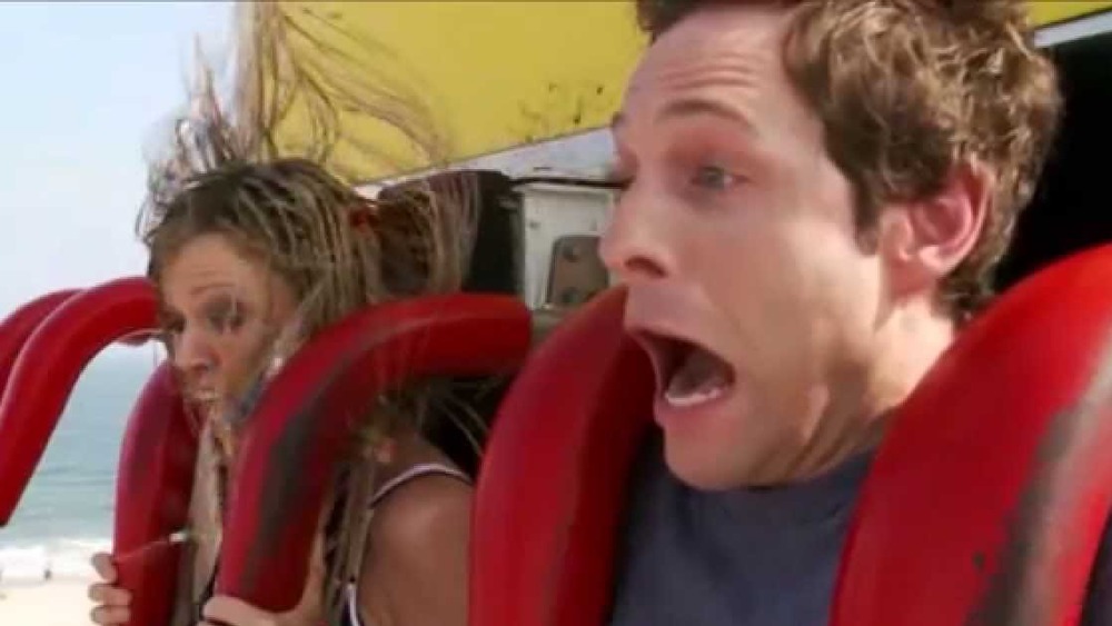 Dennis and Dee on roller coaster