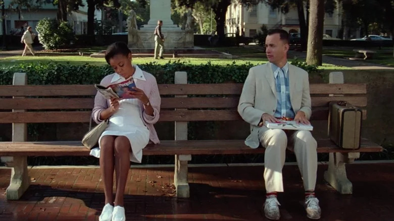 Tom Hanks on bench