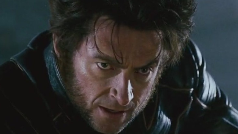 Hugh Jackman looking angry