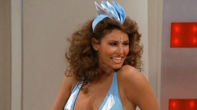 Raquel Welch in blue bra on Mork & Mindy