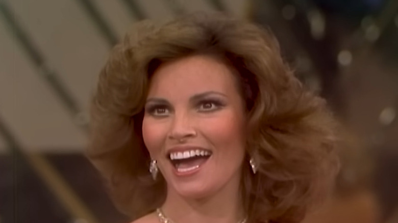 Raquel Welch smiling on The Cher Show 1975