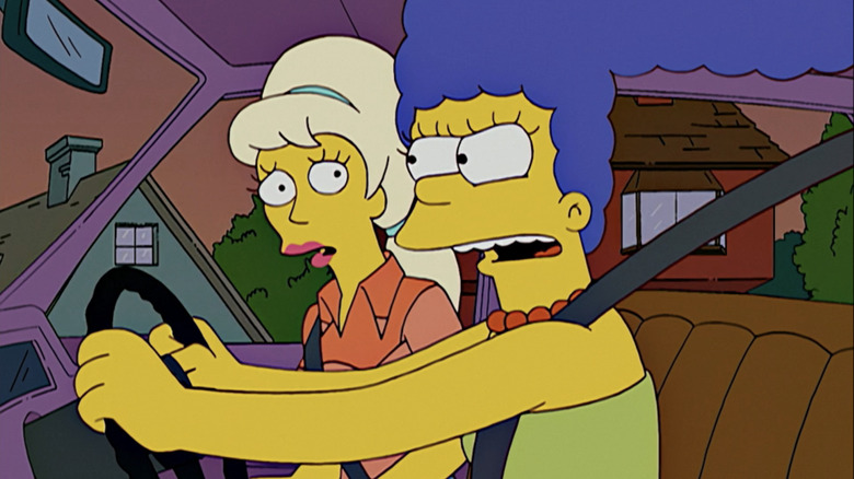 Marge and Lurleen driving together