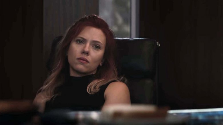 Natasha's long hair in Endgame