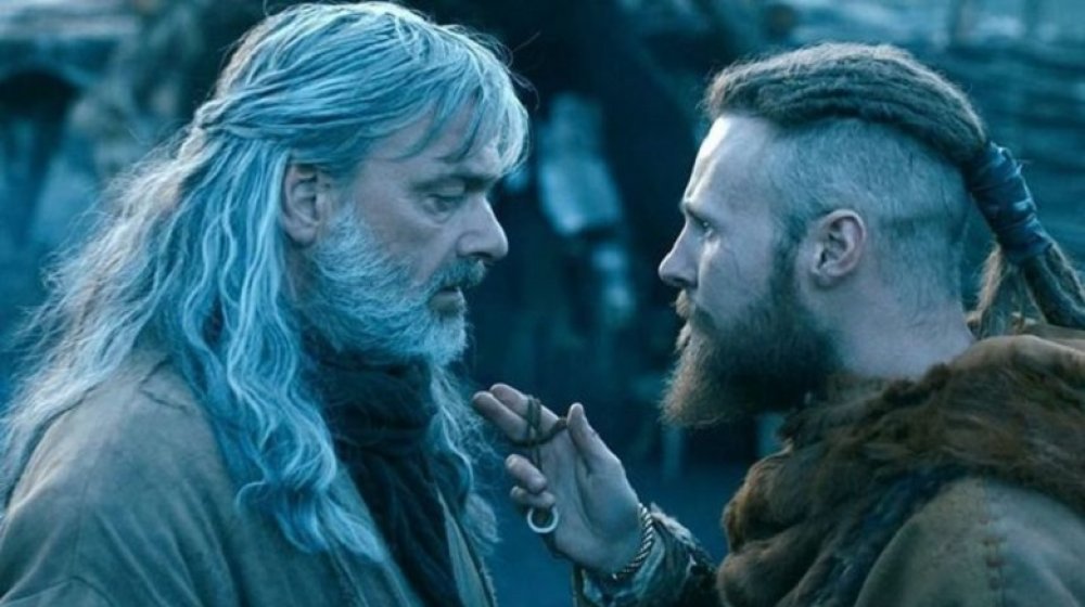 Ray Stevenson and Jordan Patrick Smith on Vikings