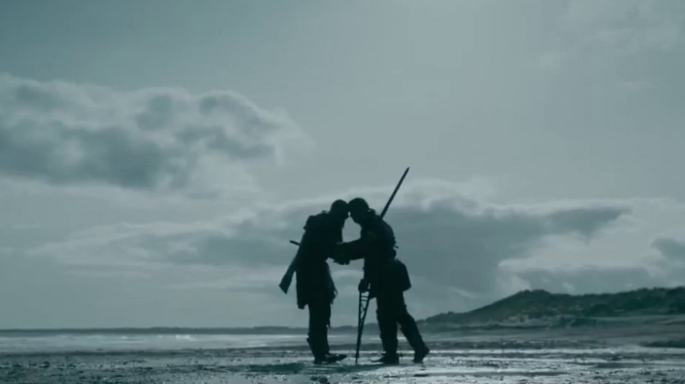 Ivar stabbing Bjorn in a scene from Vikings