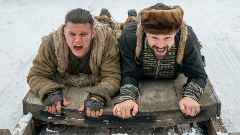 Danila Kozlovsky and Alex Høgh Andersen on Vikings