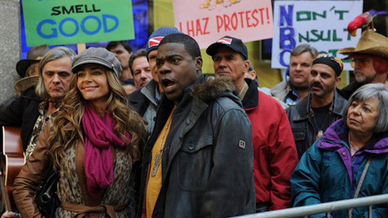 Tracy leads a protest