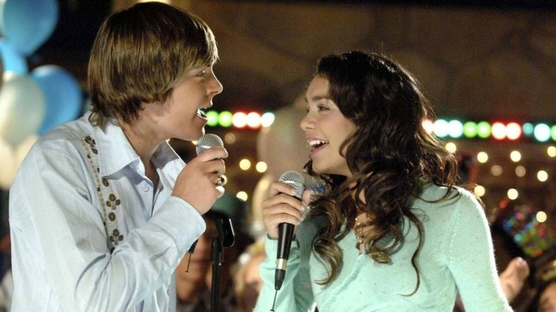 Troy and Gabriella singing