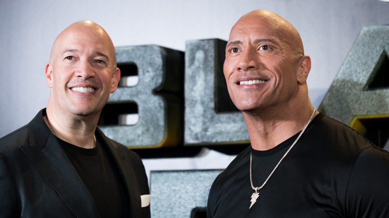 Dwayne Johnson with Hiram Garcia