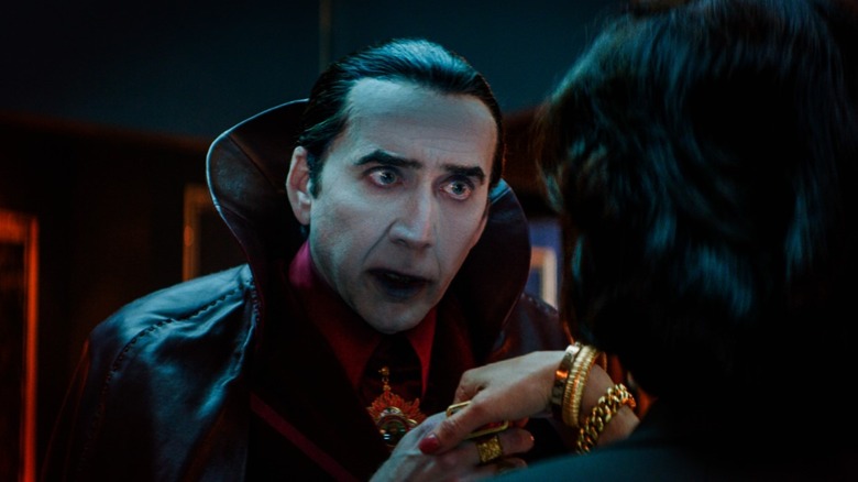 Count Dracula (Nicolas Cage) turns on the charm