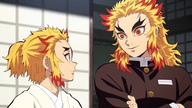 Rengoku looking at his brother