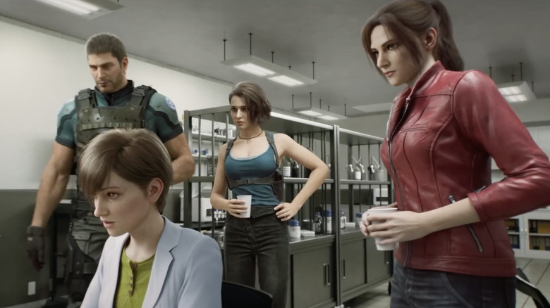 Chris, Claire, Jill, and Rebecca in a lab