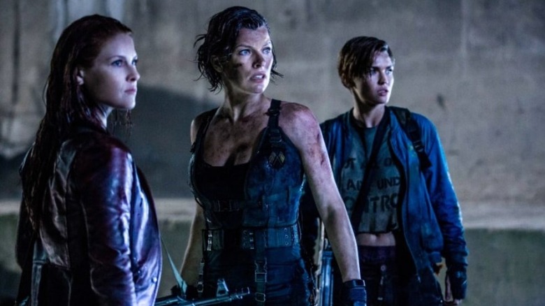 Milo Jovovich and her co-stars in Resident Evil