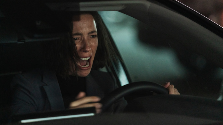 Margaret screaming in her car