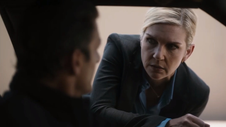 Kim Wexler looking through car window