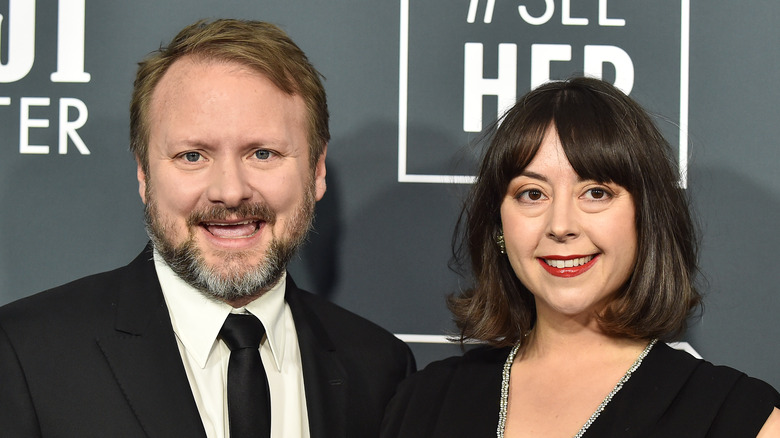 Rian Johnson and Karina Longworth attend event