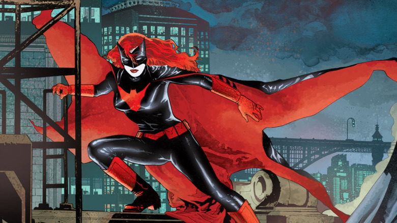 Batwoman on Gotham rooftops