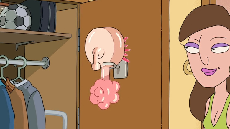 Plumbus hanging on door