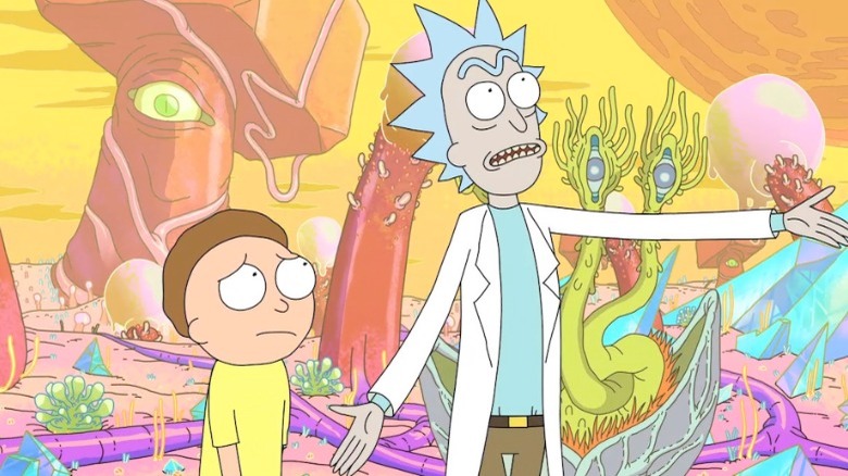 Rick and Morty on an alien planet