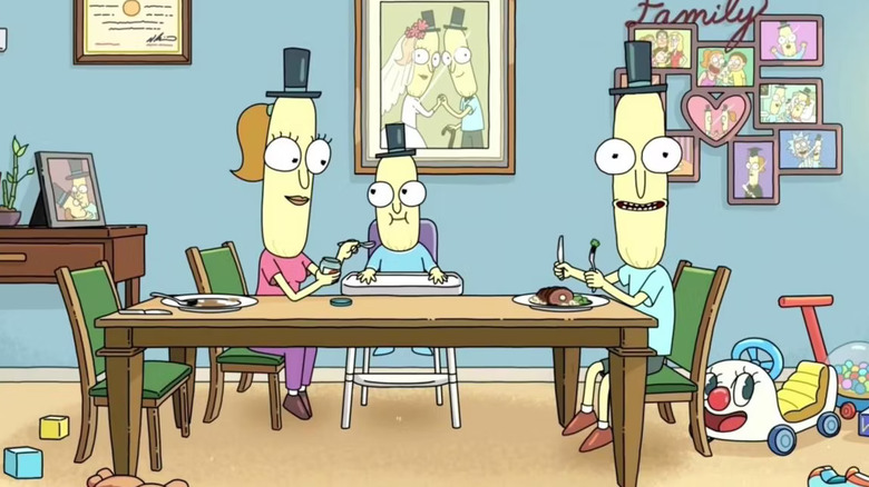 Mrs. Poopybutthole feeding her child