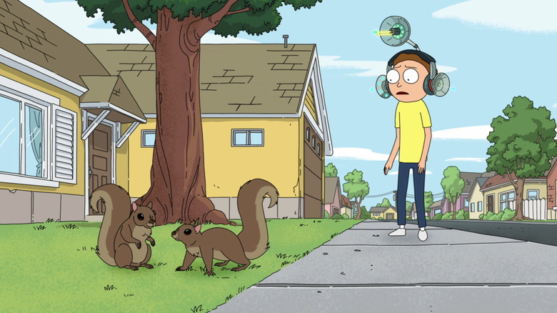 Morty encounters squirrels