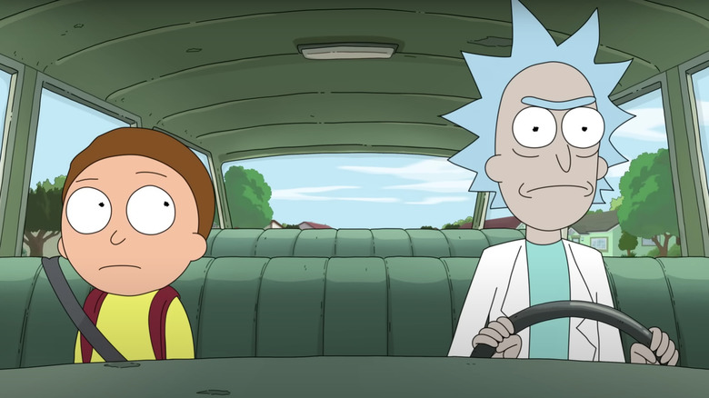 Morty eyes Rick with concern