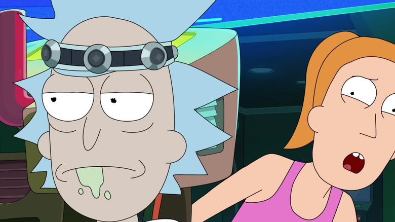 Justin Roiland as Rick Sanchez and Spencer Grammer as Summer Smith on Rick and Morty