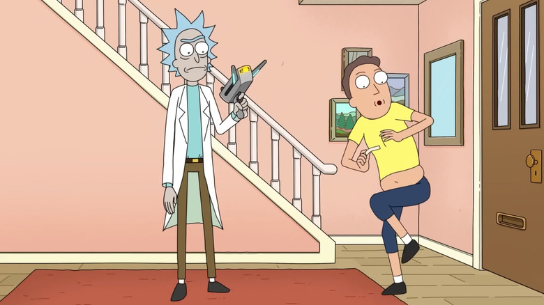 Justin Roiland as Rick Sanchez and Chris Parnell as Jerry Smith on Rick and Morty