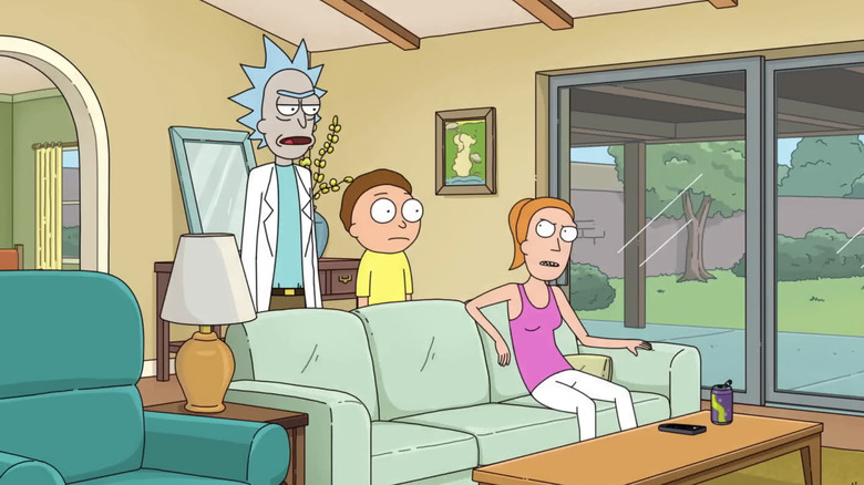 Rick, Morty, and Summer talking