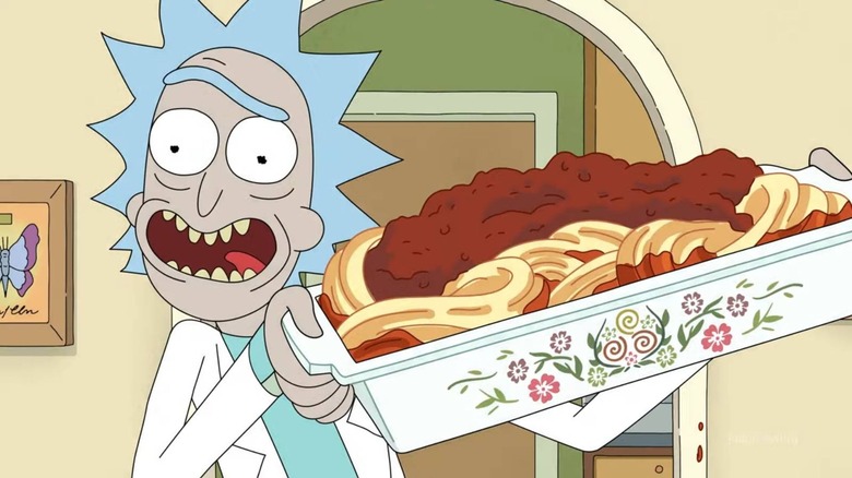 Rick with spaghetti