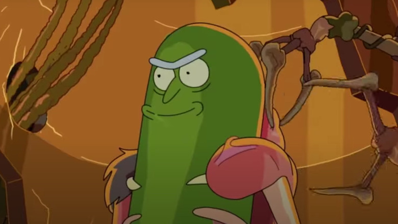 Pickle Rick prepares for battle