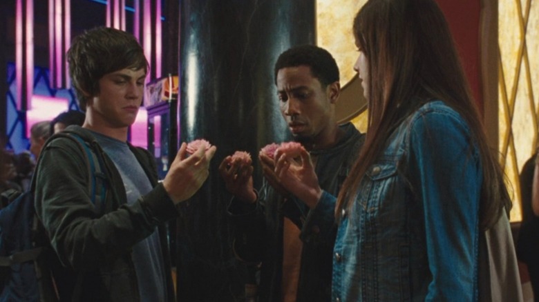 The Percy Jackson kids eating lotus cookies