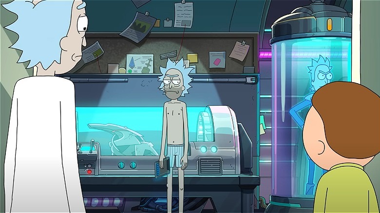 Real Rick is angry with Morty and Robot Rick