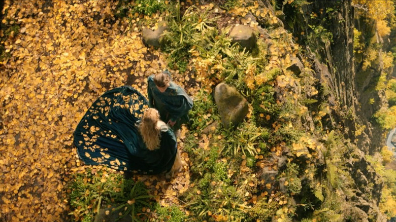 Galdriel and Elrond shown from above