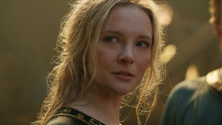 Galadriel's concerned face and tousled hair