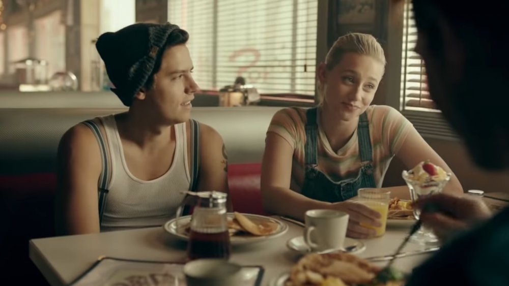 Lili Reinhart and Cole Sprouse as Betty and Jughead on Riverdale