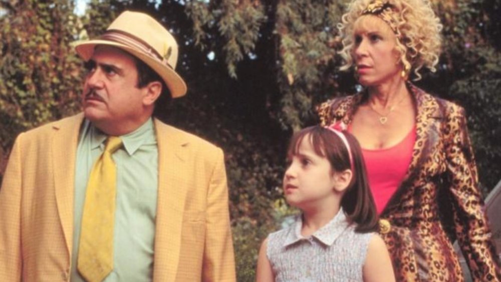 Danny Devito, Rhea Perlman, and Mara Wilson in Matilda 