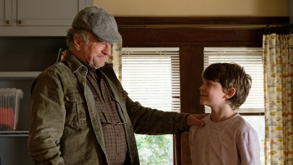 Robert De Niro and Oakes Fegley in The War with Grandpa